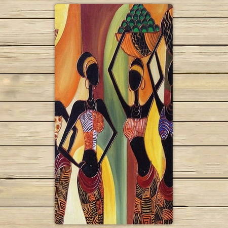 - GCKG Afro American Women Hand Towel,Spa Towel,Beach Bath Towels,Bathroom Body Shower Towel Bath Wrap Size 30x56 inches