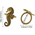 thumbnail image 2 of 6Pcs/9Pcs Gold Napkin Rings Seahorse Metal Napkin Ring Holders Coastal Theme Table Decor Accessories, 2 of 7