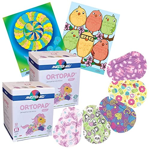 Parche Ocular Ortopad Bamboo para Niñas Paquete de 100 Unidades Tamaño Regular 4+ años
