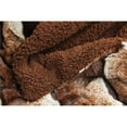 thumbnail image 3 of Tache Chocolate Golden Brown Striped Throw Super Soft Warm Faux Fur with Brown Back Blanket - 50x60, 3 of 8