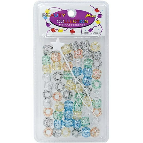 BEAUTY COLLECTION - Small Round Glitter Hair Bead Assorted