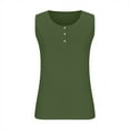 thumbnail image 5 of Dyfzdhu Tank Tops For Women Casual Plus Size Summer Sleeveless Solid Color Loose Crew Neck Vest Comfy T Shirts Top Green Xxl, 5 of 6