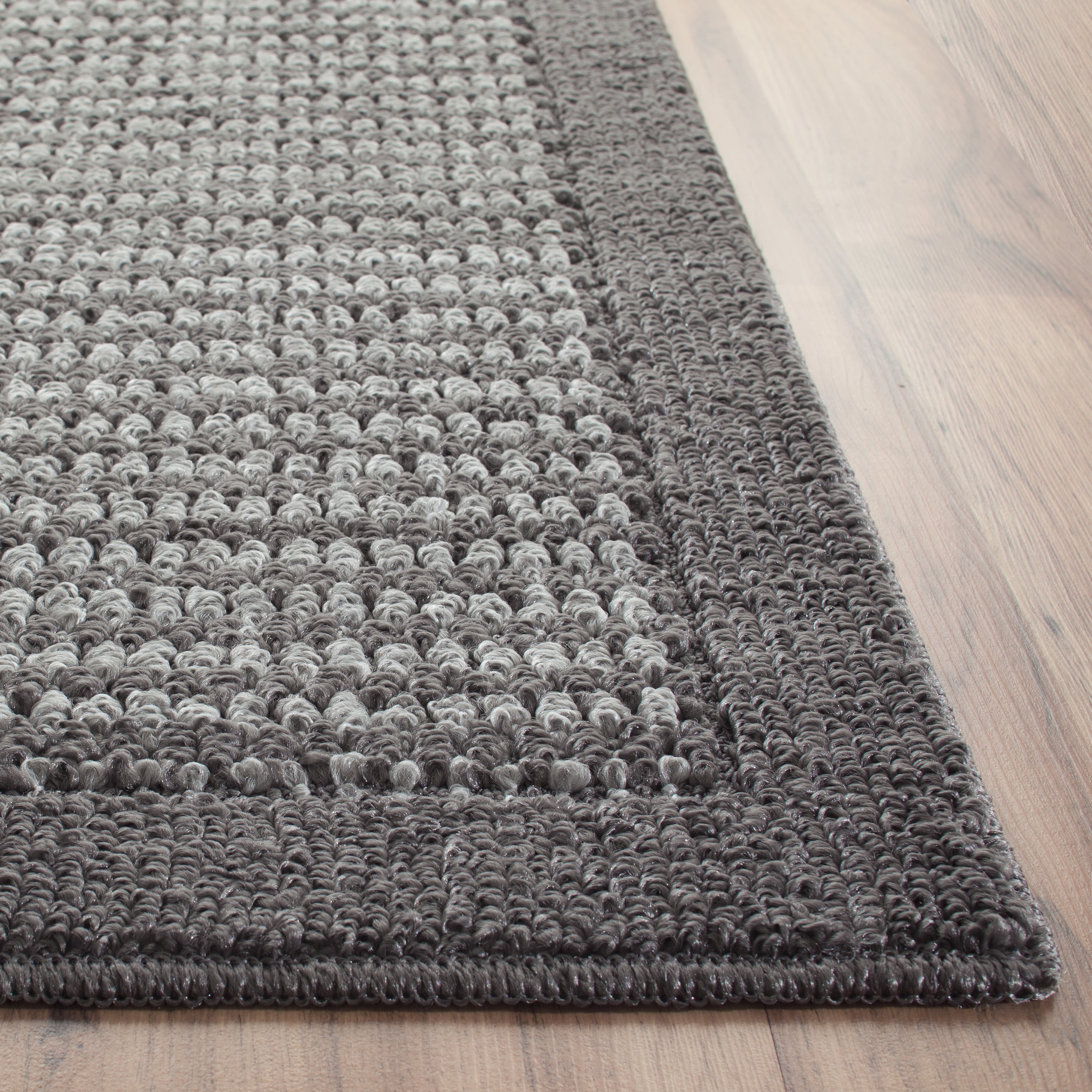 Mainstays Machine Washable Faux Sisal Area Rug, Gray, 1'8" x 2'10"