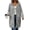 Gray, variant on Outerwear for Women Fall Winter Loose Casual Long Coat Long Sleeve Hooded Zip up Jacket with Pocket Womans Clothes S-2XL White
