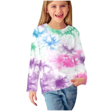 Long Sleeve Toddler Shirt Girls Long Sleeve Prints Shirts Cute Crewnecks Tops Dressy Casual Blouses Clothes Baby Boy Crewneck Sweatshirt Multicolor 5T