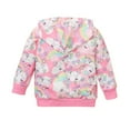 thumbnail image 3 of GYRATEDREAM Toddler Girls Jacket Hooded Zip Lightweight Unicorn Cartoon Infant Coats Windbreaker Casual Outdoor Outerwear (0-2Y), 3 of 7