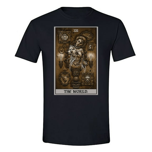 The Ghoulish Garb The World Tarot Card Shirt Terror Tarot Specter Edition Small