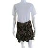 Pre-owned|Michael Michael Kors Womens Paisley Print Lightweight Skirt Black Brown Size XS