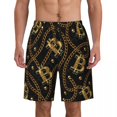 thumbnail image 1 of Bathing Suit Gold Chains Board Shorts Summer Beads Print Y2K Retro Beach Shorts Men's Design Quick Drying Swim Trunks, 1 of 5