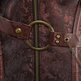 thumbnail image 5 of Corsé gótico Steampunk para mujer Halter Brown Steel Boned Vintage Sexy Underbust Corsets Cuero Reunir Cintura Slim Corset Top kaili Sencillez, 5 of 5