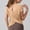 X-Khaki, variant on Babysbule Women's Solid Color Short Sleeve Workout Top Back Cutout Cross Back Quick Dry Yoga T-Shirt Athletic Activewear for Gym Running