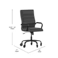 thumbnail image 4 of Flash Furniture Whitney Ergonomic Faux Leather Swivel High Back Executive Office Chair Black with, 4 of 4