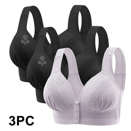 LLYWEY Bras for Senior Women Clearance Wireless Padded Bras Women Ladies Sport Bra Style-1332 Women s Plus Multiway Bra Feature Adult Female Running Sports Bras Purples 44B