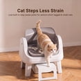thumbnail image 4 of PetPivot AutoScooper 12 Self Cleaning Cat Litter Box, Automatic Litter Box with Open Top, Safety Sensors, Anti-Pinch, Easy Step, Grey, 4 of 9