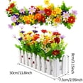 thumbnail image 3 of Plantas de flores artificiales XONOR, margaritas de colores mezclados con maceta, 3 of 7
