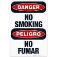 thumbnail image 1 of No Smoking Bilingual Sign, OSHA Danger Sign, (SI-3970) 24x36 Corrugated Plastic, 1 of 7