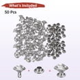 thumbnail image 4 of Uxcell Clear Rhinestone Rivets 0.39 inch 50 Pcs Crystal Rivets Use for DIY Craft Transparent Studs for Clothing, 4 of 7