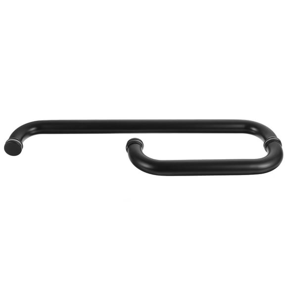GOOHOCHY Glass Door Pull Handle Black Stainless Steel 1Set