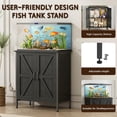 thumbnail image 4 of NEORIVER 20 Gallon Fish Tank Stand with Power Outlets, Aquarium Stand with Cabinet, Reptile Tank Turtle Terrariums Table for Fish Tank, 27.5" L x 15.7" W, 350LBS Capacity, 4 of 7