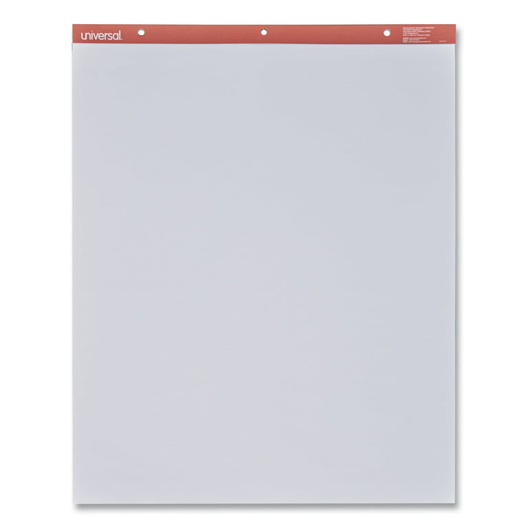 Ampad Flip Charts/Easel Pads, 27 x 34; 3 hole Drilled, UnRuled, 50 Sheets