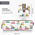 thumbnail image 3 of Easygdp Yoga Dogs Poses para Estuche de Lápices de Cuero, Estuche de Papelería de Cuero, Estuche de Gran Capacidad con Cremallera, 3 of 7