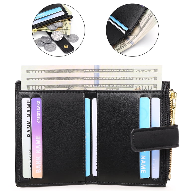 Small Leather Bifold Wallet with RFID Blocking photo 5