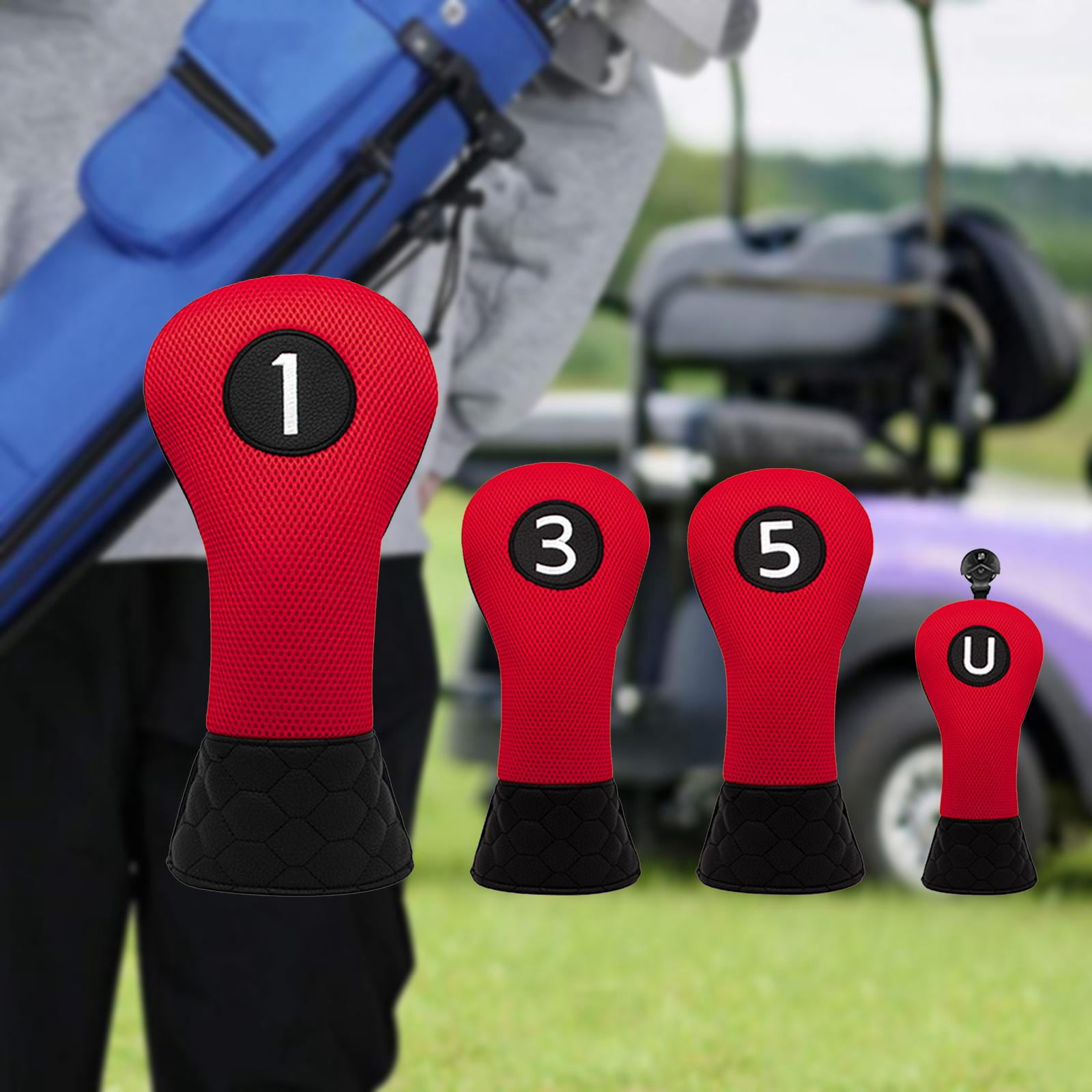 DimyFew Golf Wood Headcover Universal Anti Scratch Golf Driver Headcover Long Neck Golf 1 3 5 U