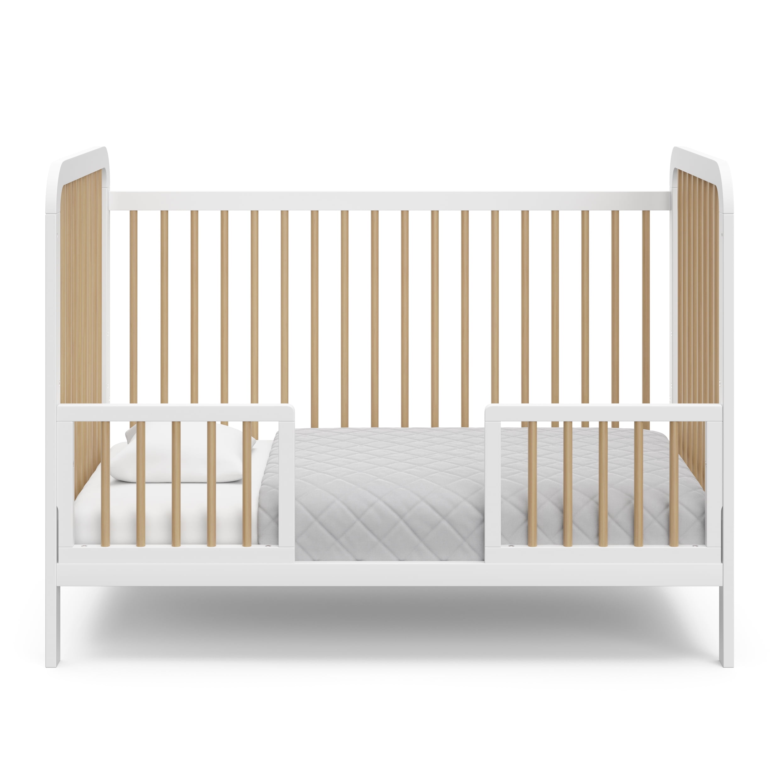 Graco Toddler Safety Guardrail Kit (Dowels), White with Driftwood