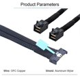 thumbnail image 2 of MCIO 8i to 2 X SFF 8643 Cable PCIE Gen5 MCIO 8X to Mini SAS HD SFF 8643 High Speed Cable for Server Data Center 1M, 2 of 5