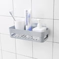 thumbnail image 5 of Cozeii Bathroom Shelf, Adhesive Shower Caddy, No Drill Wall Mounted Storage Organizer for Shampoo, Soap, Towels, Bathroom, Everyday Bathroom Use, 10.24 Inch, Grey, 5 of 5