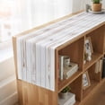 thumbnail image 6 of White Wood Grain 120 Inch Table Runner, Country Farmhouse Wooden Plank Farmhouse Dresser Scarf Cotton & Linen Tablerunner for Dining/Kitchen Island/Holiday Party Décor 13" x 120", 6 of 9