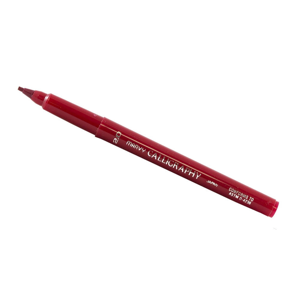 Marvy Uchida Calligraphy Pen, 2.0 mm, Red, 1/Pack - Walmart.com