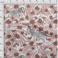 thumbnail image 4 of oneOone Cotton Flex Dark Rose Brown Fabric Tropical Animal With Plam Leaf Sewing Craft Projects Fabric Prints By Yard 40 Inch Wide, 4 of 4