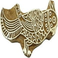 thumbnail image 2 of Indian Hand Carved Brown Wooden Textile Bird Stamp Blocks Woodblock, 2 of 3
