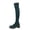 Green, variant on Women's Over the Knee Sock Boots Slip-On Lug Sole Low Heel Round Toe Sizes 36