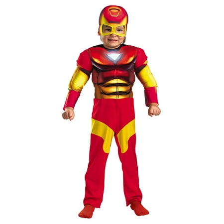 Marvel Comics Toddler Boys Iron Man Muscle Costume & Mask Ironman