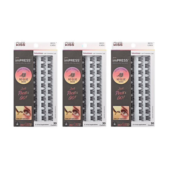 imPRESS Press-On Falsies 3-Pack 30 Voluminous - 90 Clusters