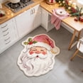 thumbnail image 6 of Santa Claus Shape Bath Rug, Shaggy Soft and Absorbent Bath Rug, Non-Slip Thick Plush Machine Washable Dry Bath Mats for Bathroom, Living Room, Tub and Shower Home Decor, 31.49 x 19.68 Inch, 6 of 7