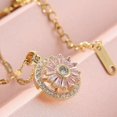 thumbnail image 4 of [Real Golden Plating] Style 360° Rotation Small Zou Chrysanthemum Flower Pendant Necklace Temperament Light Luxury Niche Design Sense Banquet Party Jewelry Accessories Annivers, 4 of 5