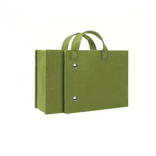 Bolso para Portátil Plegable, Mochila Maletín, Organizador de Almacenamiento Portátil con Compartimentos Acolchados, Apto para Portátiles de 13 Pulgadas, 29cm x 20cm, Verde Bosque para Viajes, Trabajo