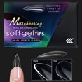 thumbnail image 1 of 120/140 Uds. Puntas de uñas postizas de aguja de almendra extensión de uñas postizas suaves y transparentes para el hogar DIY salón de uñas manicura prensa en las uñas, 1 of 5