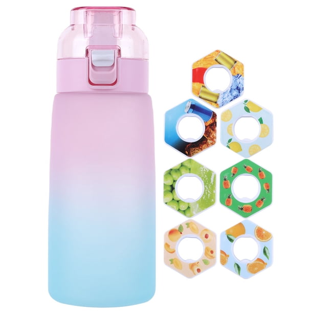 Botella 600ML Aire Libre BPA Con 7 Cápsulas Sabor Aromática para Exteriores