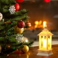 thumbnail image 5 of Uuiauoio Candle Lanterns Decorative Indoor Outdoor Mini Vintage Small Hanging Farmhouse LED Rustic Gold Fireplace Lantern Decor Christmas Lanterns Centerpieces for Tables Decorations, 5 of 5