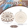 thumbnail image 2 of 2pcs Wooden Embroidery Floss Organizer Cross Stitch Thread Holder 20 Positions Round Flower Thread Organizer Thread Sorter Cross Stitch for Craft DIY Sewing Supplies 5.5inch, 2 of 5