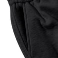 thumbnail image 3 of TEAJOPSUU Men's Casual Shorts Plus Size Loose Fit Canvas Shorts with Elastic Drawstring Waist Embroidery Detail Straight Leg Cut Black, 3 of 7