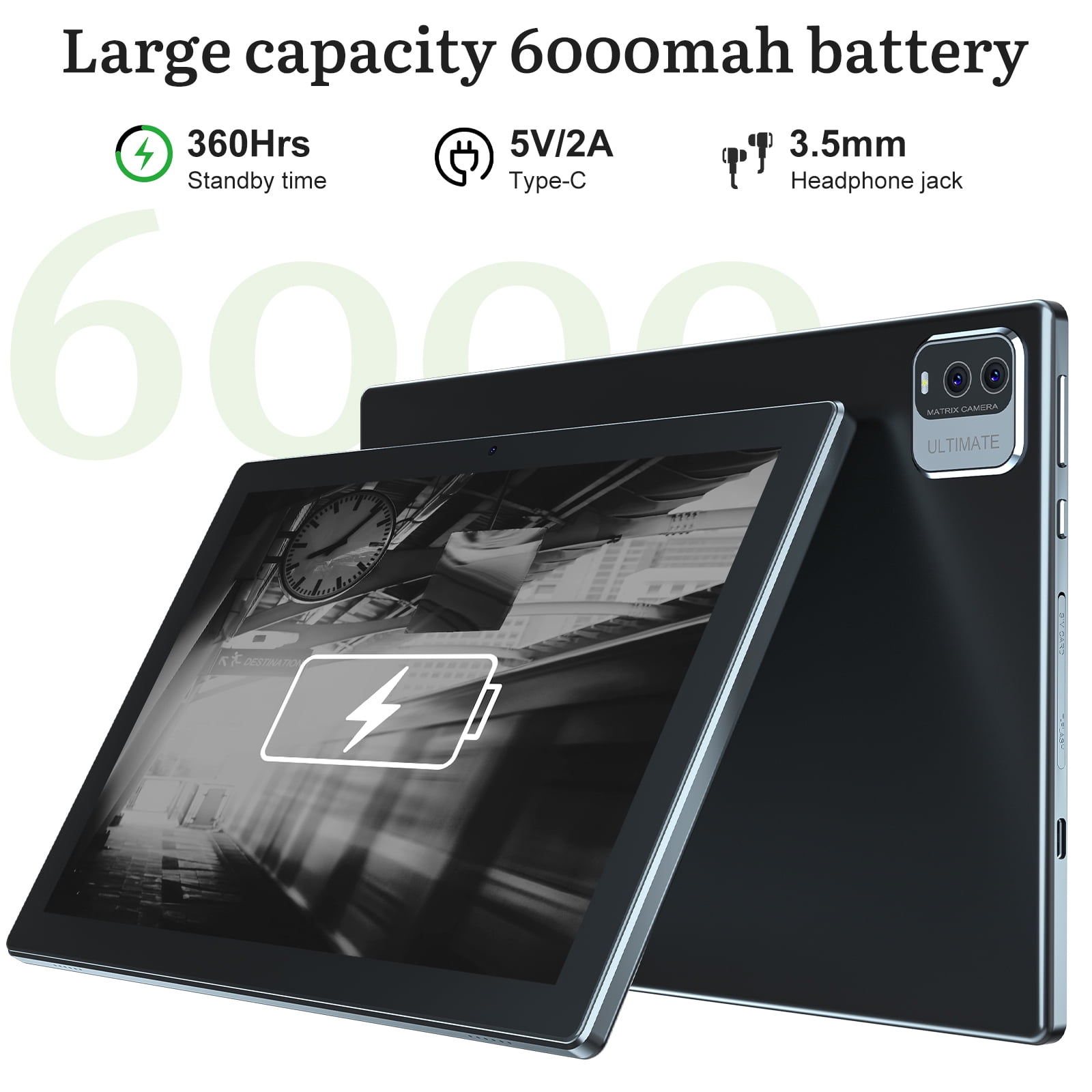 Android 13 Tablet 10 inch Tablets with Keyboard, 10GB RAM 64GB ROM Quad Core Tablet PC, 2 in 1 Tablet include Case Mouse Stylus Film, WiFi, Bluetooth, 6000mAh Battery, HD Screen, GMS Certified, Black