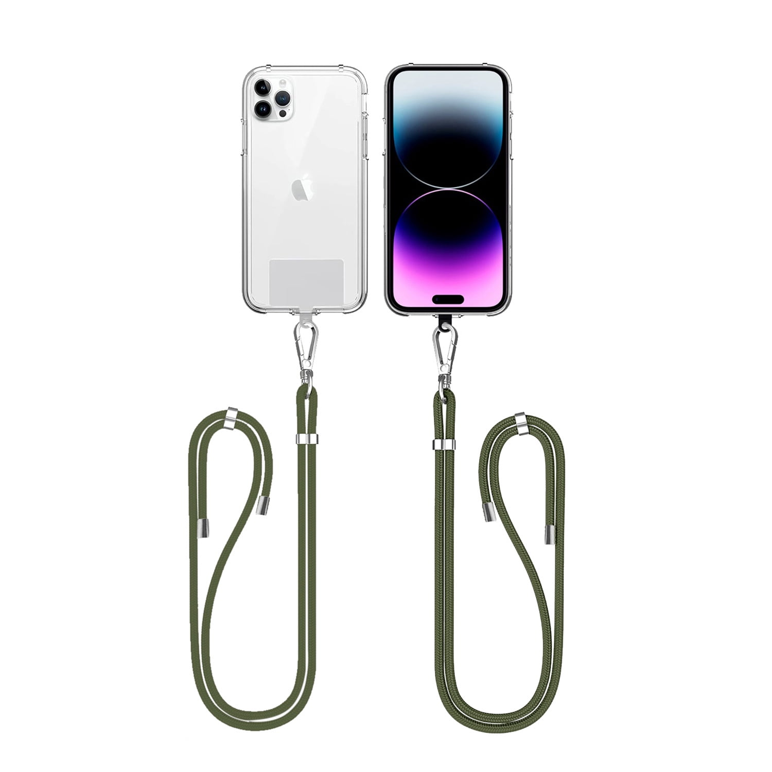 Universal Mobile Strap with Card Carry Holder - Green