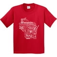 thumbnail image 3 of Inktastic Wisconsin State Word Salad Youth T-Shirt, 3 of 5