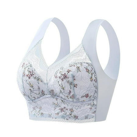 Baodmurt Bras for Women Lounge & Sleep Adaptive Lingerie  Underwear  Blue 30D