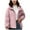 Pink, variant on Women's Plus Size Puffer Jacket with Hoodie Casual Colored Long-Sleeved Hooded Jacket Oversized Puffer Coat(Purple L)